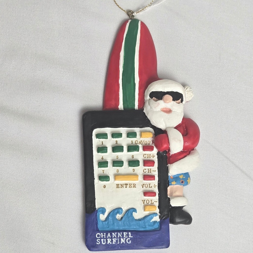 Kurt‎ S. Adler Inc Channel Surfing Santa Remote Christmas Tree Ornament 5.75"